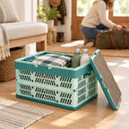 折叠收纳筐家庭玄关收纳场景
